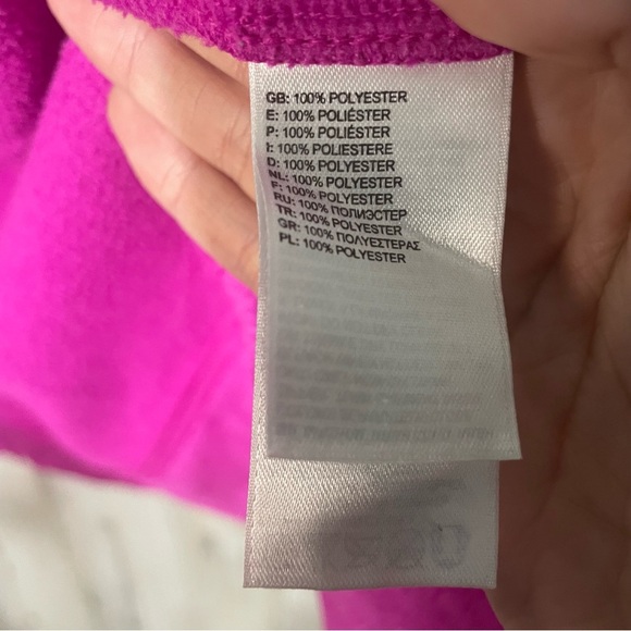 The North Face Vertical Spellout Logo Full Zip Hoodie Fuchsia Pink Purple size M - Picture 6 of 9